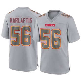 Game George Karlaftis Youth Kansas City Chiefs Atmosphere Fashion Jersey - Gray