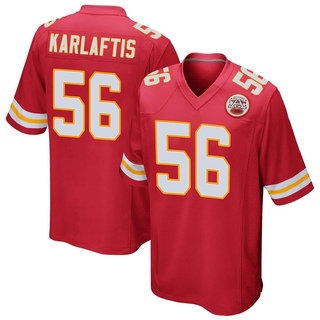 Game George Karlaftis Youth Kansas City Chiefs Team Color Jersey - Red