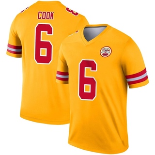 Legend Bryan Cook Youth Kansas City Chiefs Inverted Jersey - Gold