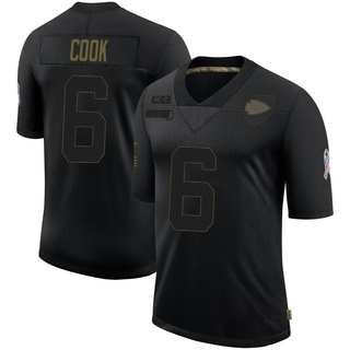 Limited Bryan Cook Men's Kansas City Chiefs 2020 Salute To Service Jersey - Black