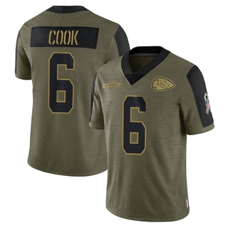 Limited Bryan Cook Men's Kansas City Chiefs 2021 Salute To Service Jersey - Olive