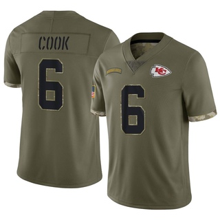 Limited Bryan Cook Men's Kansas City Chiefs 2022 Salute To Service Jersey - Olive