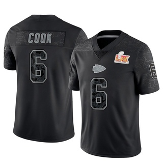 Limited Bryan Cook Men's Kansas City Chiefs Reflective Super Bowl LIX Jersey - Black