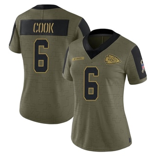 Limited Bryan Cook Women's Kansas City Chiefs 2021 Salute To Service Jersey - Olive