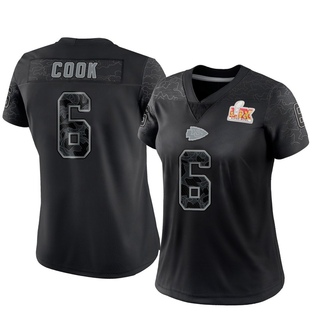 Limited Bryan Cook Women's Kansas City Chiefs Reflective Super Bowl LIX Jersey - Black