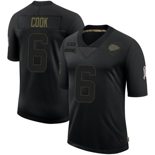 Limited Bryan Cook Youth Kansas City Chiefs 2020 Salute To Service Jersey - Black