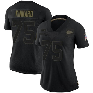 Limited Darian Kinnard Women's Kansas City Chiefs 2020 Salute To Service Jersey - Black