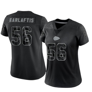 Limited George Karlaftis Women's Kansas City Chiefs Reflective Jersey - Black