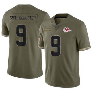 Limited JuJu Smith-Schuster Youth Kansas City Chiefs 2022 Salute To Service Jersey - Olive