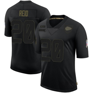 Limited Justin Reid Youth Kansas City Chiefs 2020 Salute To Service Jersey - Black
