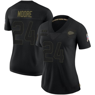 Limited Skyy Moore Women's Kansas City Chiefs 2020 Salute To Service Jersey - Black