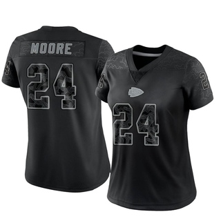 Limited Skyy Moore Women's Kansas City Chiefs Reflective Jersey - Black